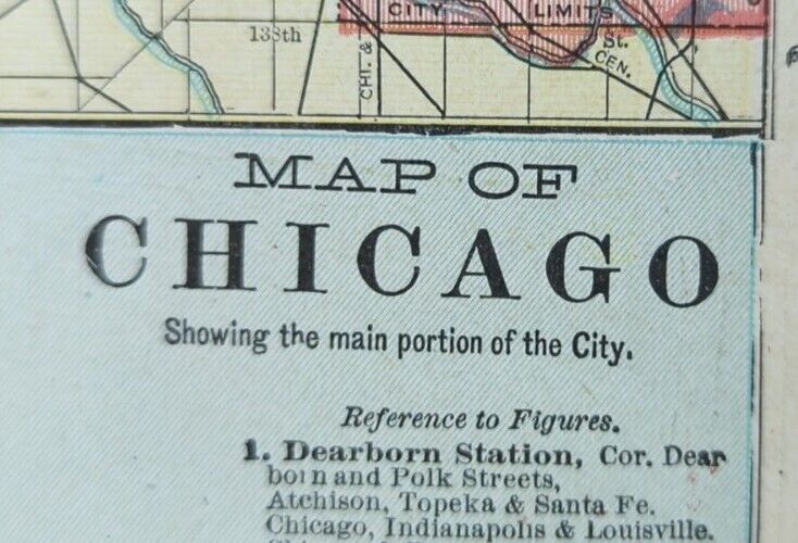 Vintage 1900 CHICAGO ILLINOIS Map 11\