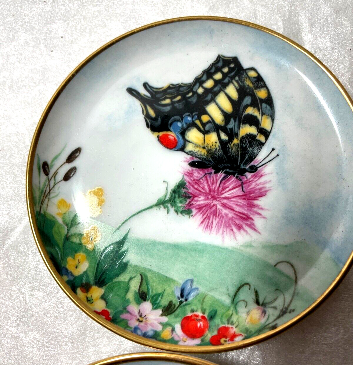 Butterfly Porcelain Costers Vintage D Hofmann W.Germany Kaiser  Set-5 Identified