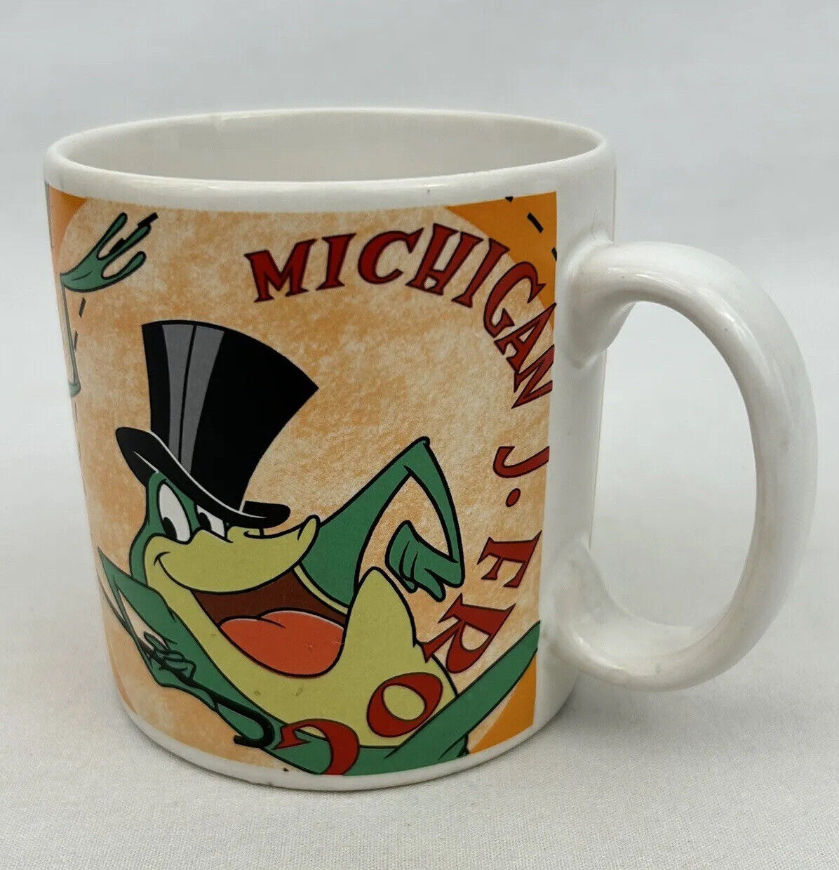 Vtg Michigan J. Frog Mug Warner Bros WB TV Network 1997 Cartoon Advertise RARE