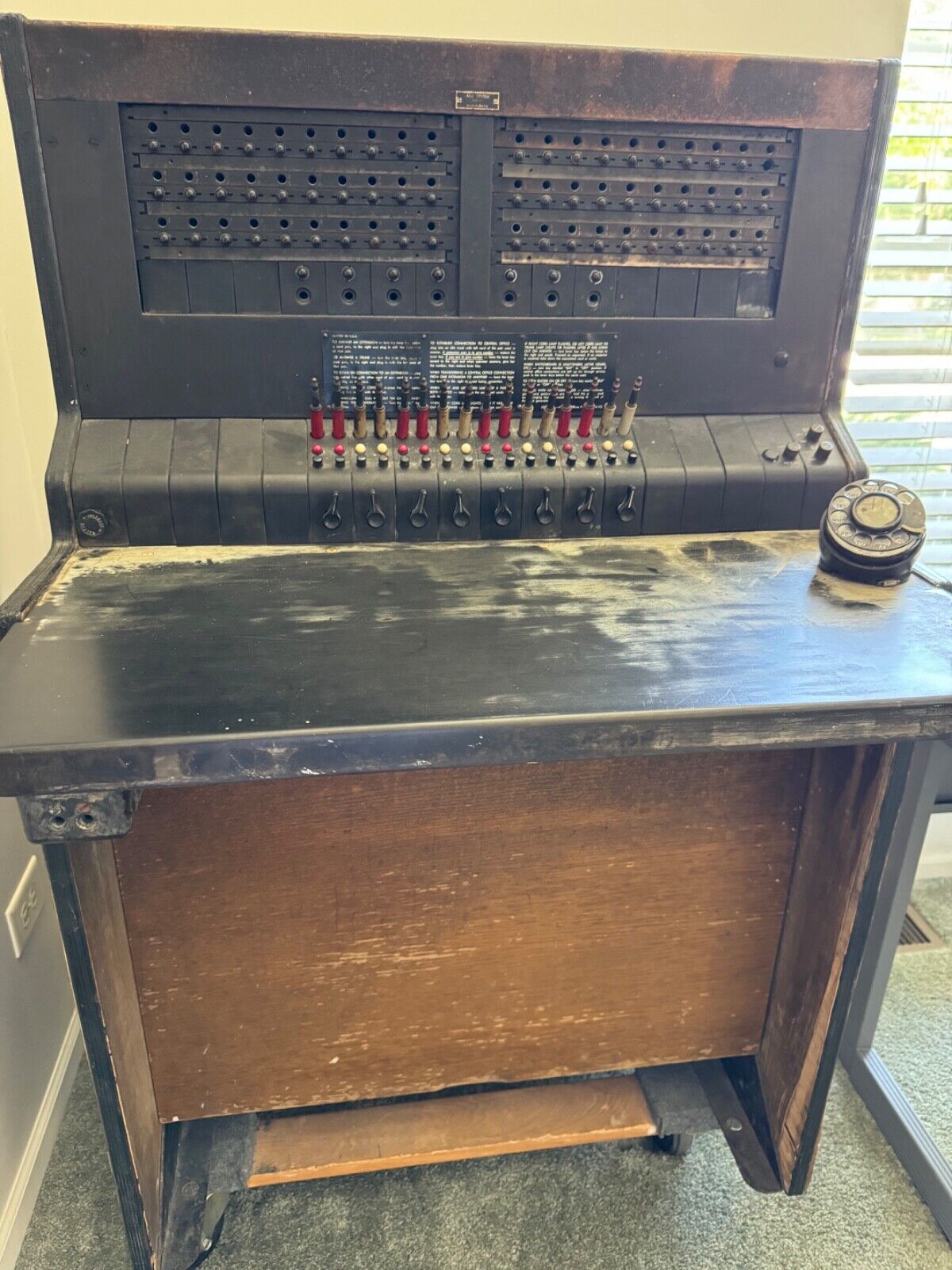ANTIQUE WESTERN ELECTRIC TELEPHONE SWITCHBOARD CONSOLE
