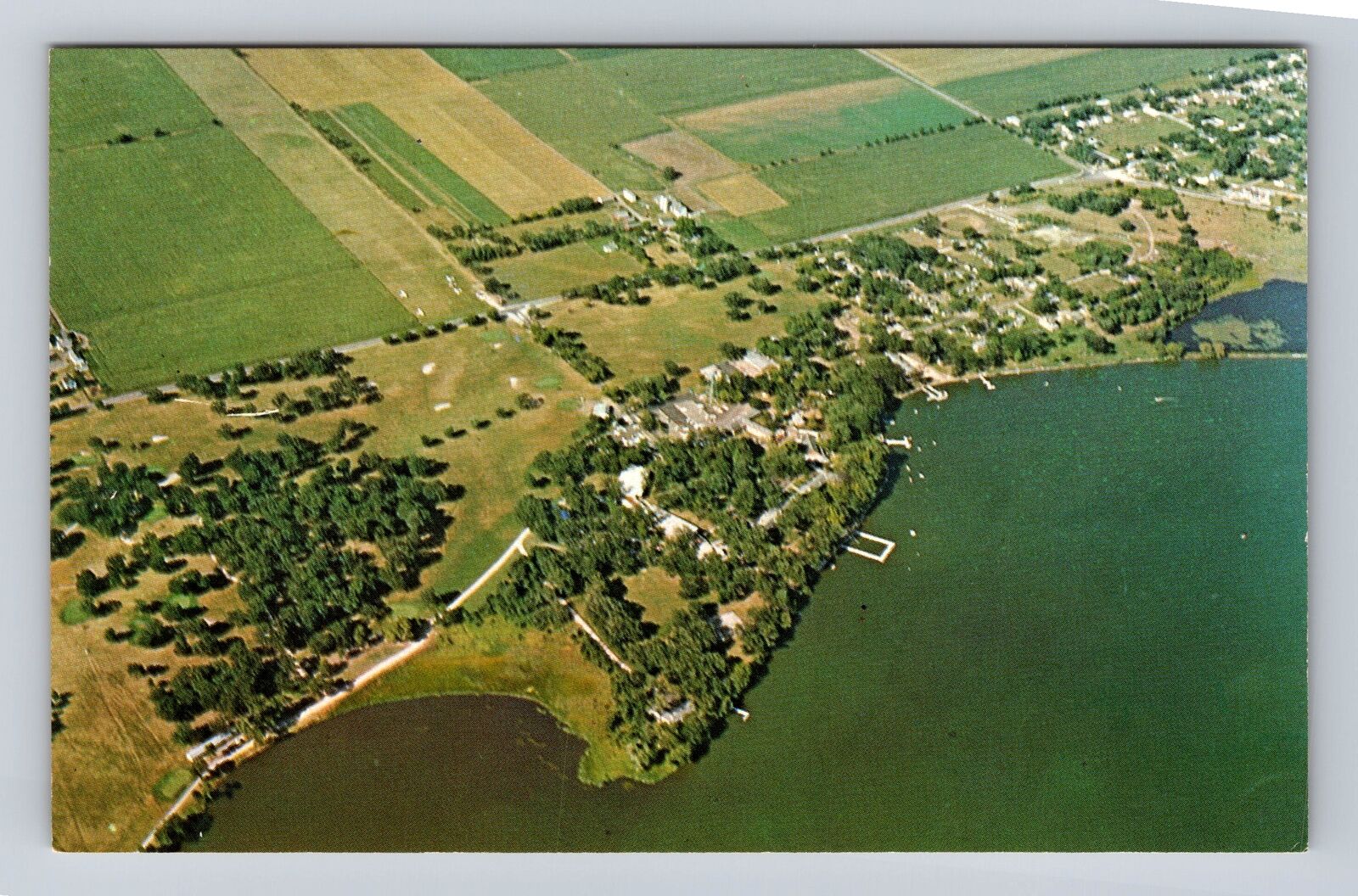 Delavan WI-Wisconsin, Lake Lawn Lodge, Delavan Lake Advertising Vintage Postcard