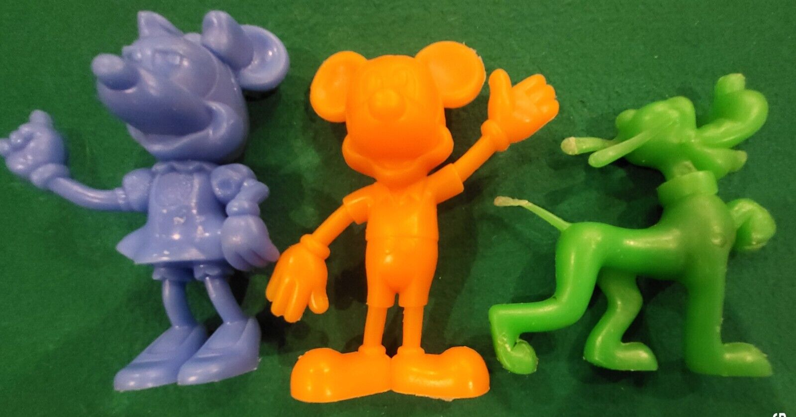MARX Walt Disney Characters 1971 Mickey Minnie Mouse Pluto Green Orange Blue