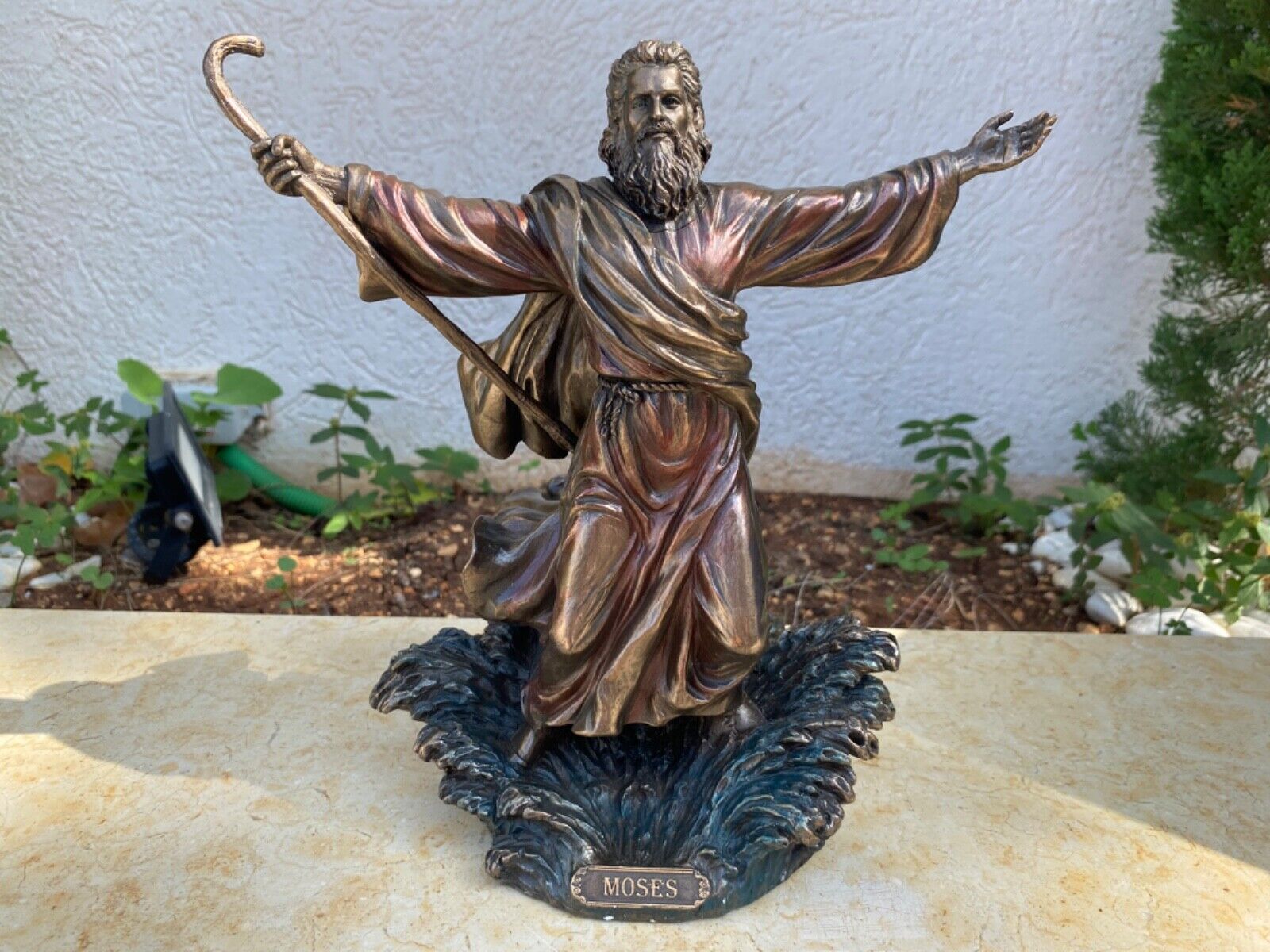 Veronese Design, Moses statue a made of Cold Cast Bronze Coated Polyresin
