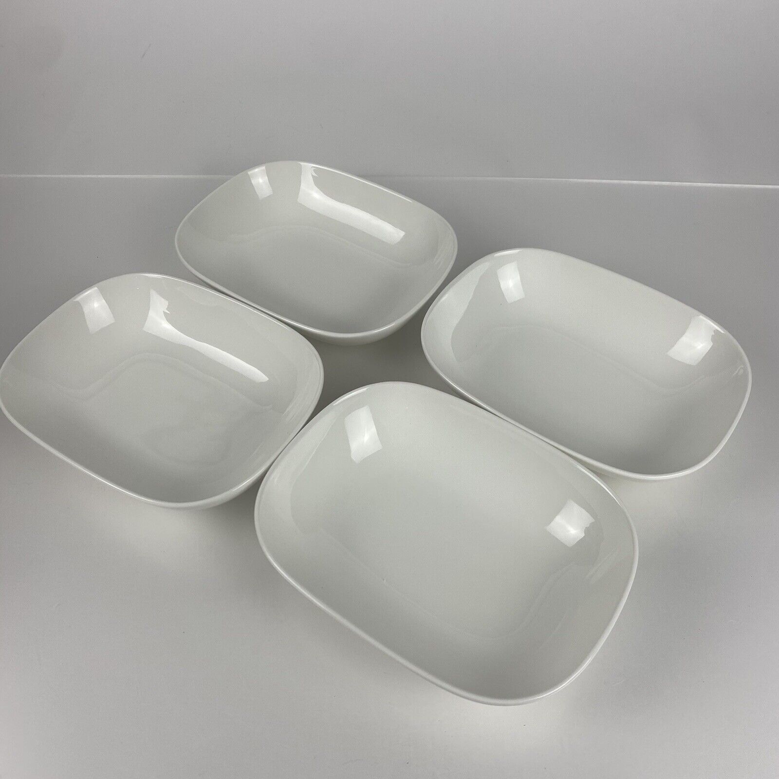 4 New Extra Large White Ceramic Bowl - Alessi For Delta  - 8