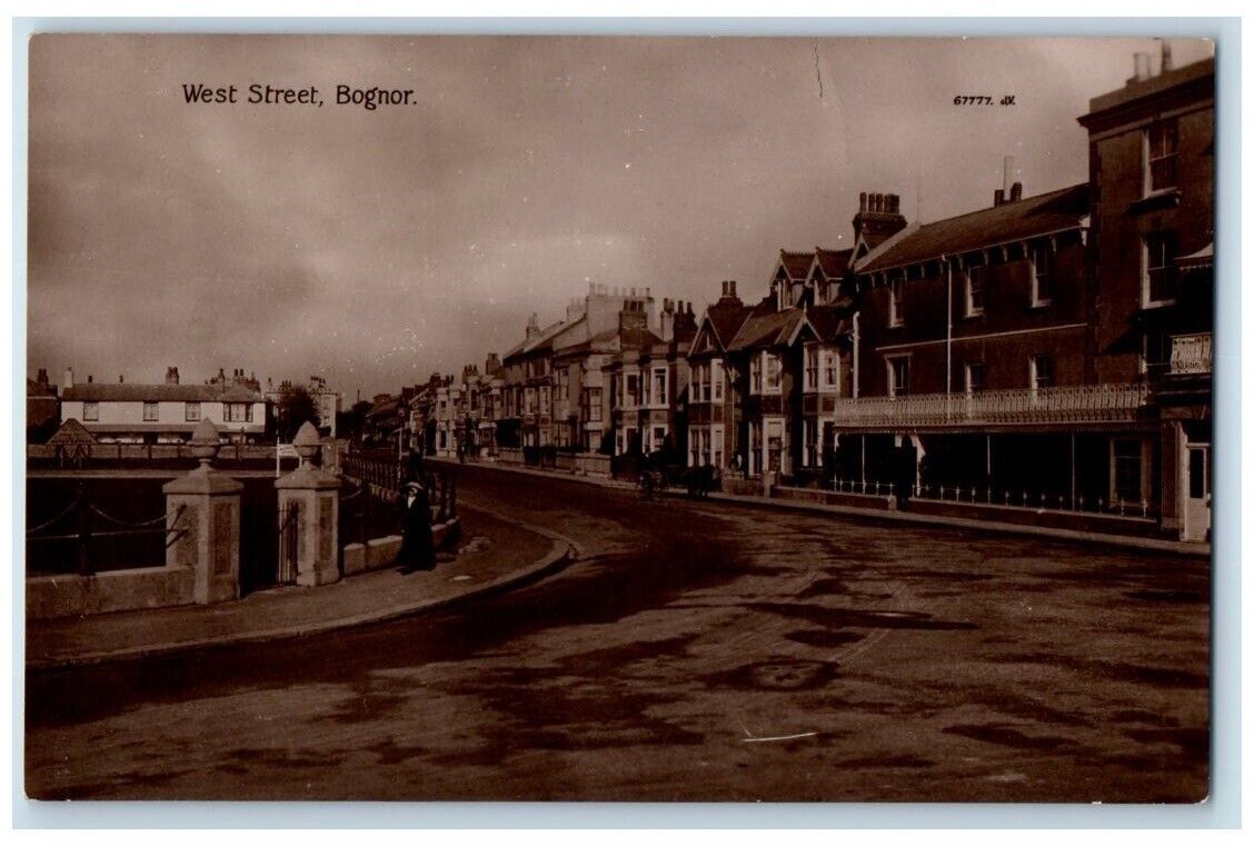c1920's West Street Residence View Bognor Regis Sussex England RPPC Postcard