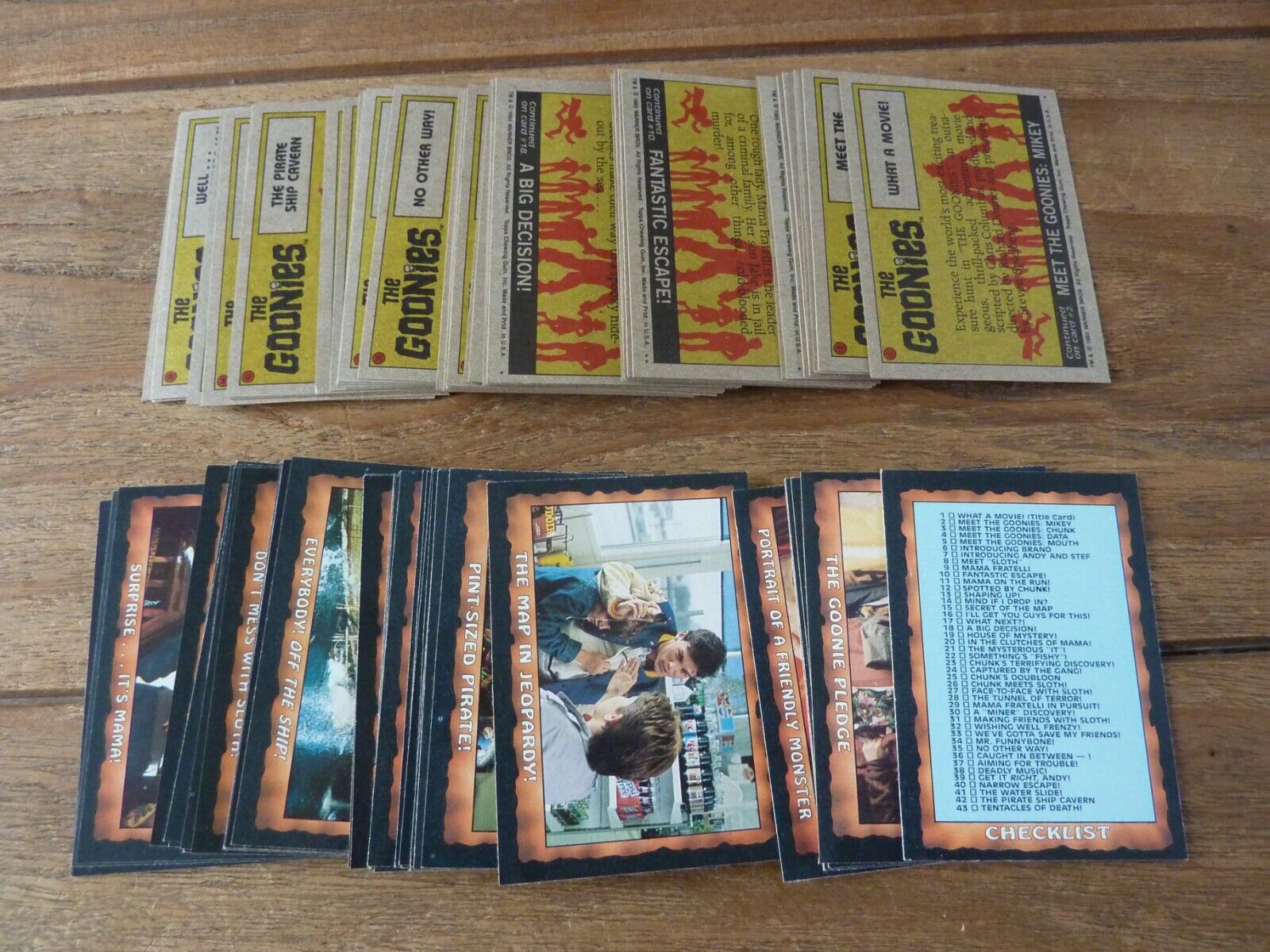 Topps The Goonies Cards from 1985 - VGC - Pick & Chooses Your Cards