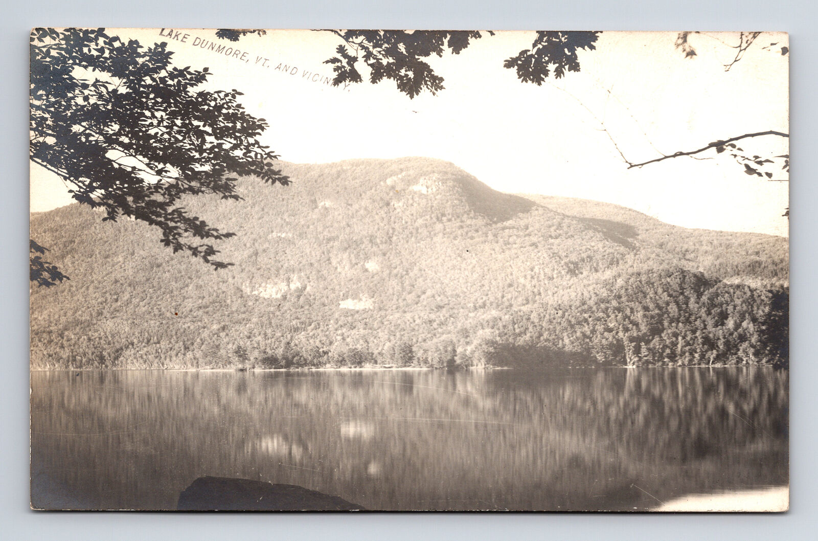 RPPC Scenic View of Lake Dunmore Vermont VT Real Photo Postcard