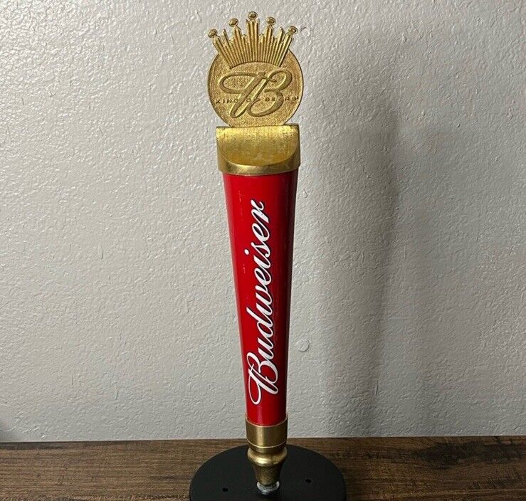 14” Vintage Budweiser Draft Beer Tap Handle King Of Beers Gold Man Cave Crown