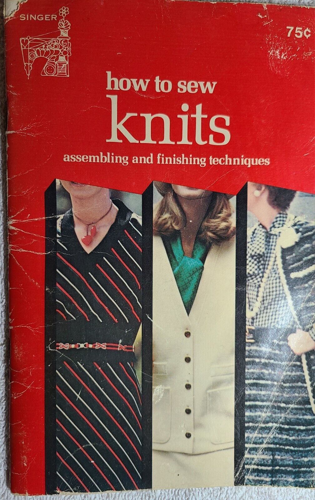 1974 Singer How To Sew Knits Book Assembling & Finish Techniques