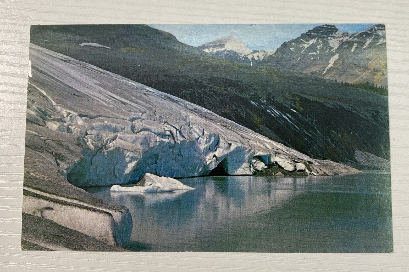 Jasper-Alberta, Athabasca Glacier, Ice Front, Vintage Postcard