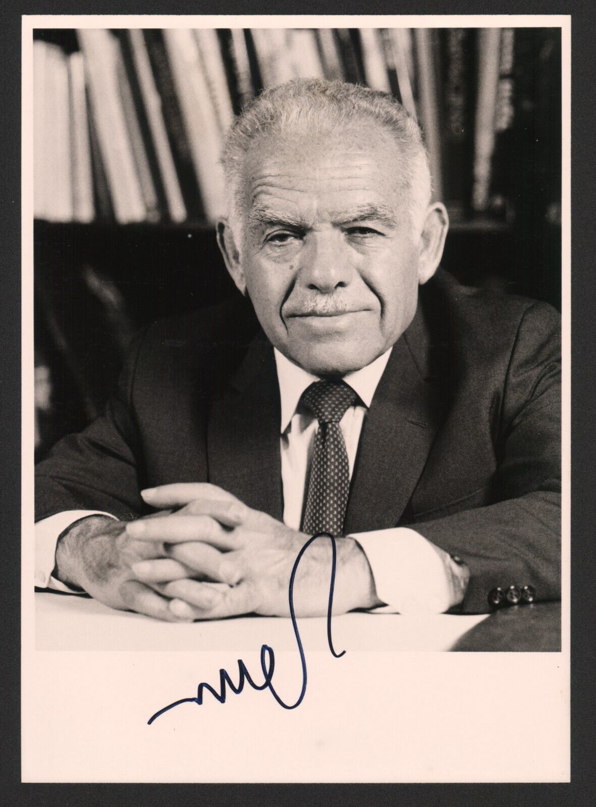 Yitzhak Shamir Signed Photograph, the seventh prime minister of Israel