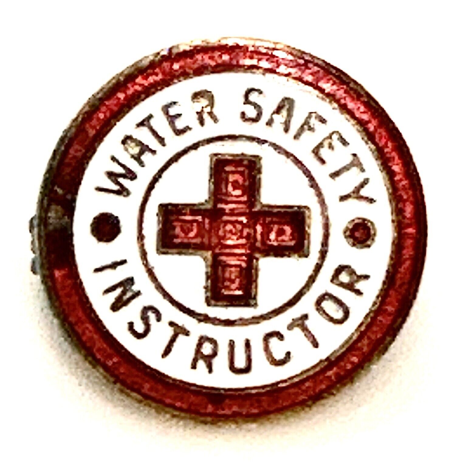 Vintage 1940s-50s American Red Cross Water Safety Instructor Pin, 1cm Diameter