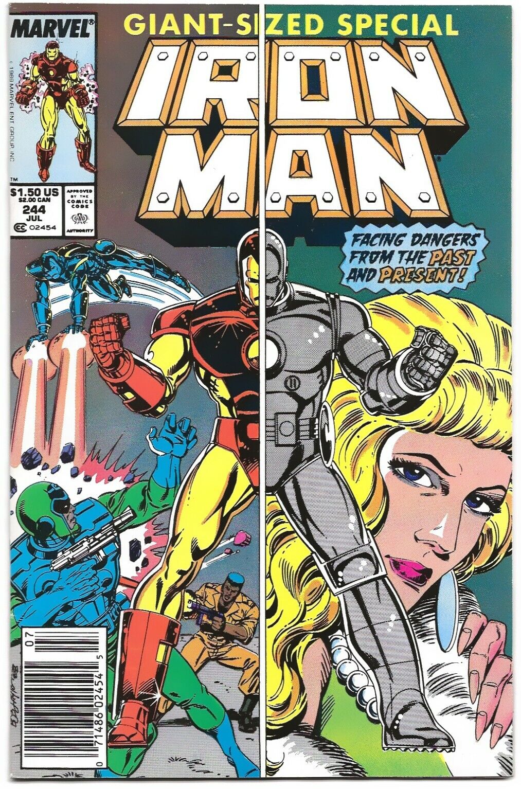 Iron Man #244 (1989) Vintage Comic, Tony Stark\'s New Life in a Wheelchair