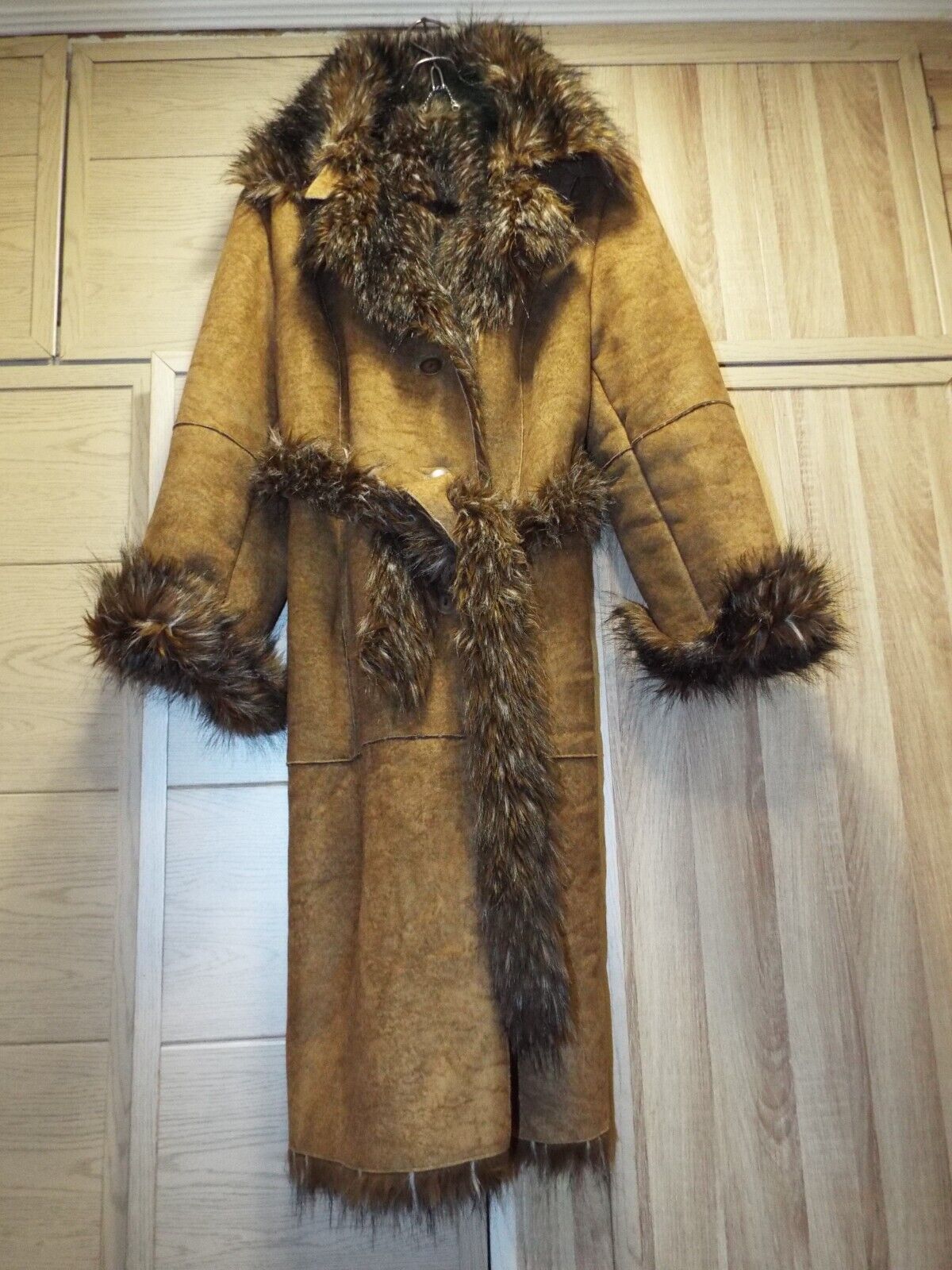 Faux fur sheepskin coat made at the beginning of the 21st century