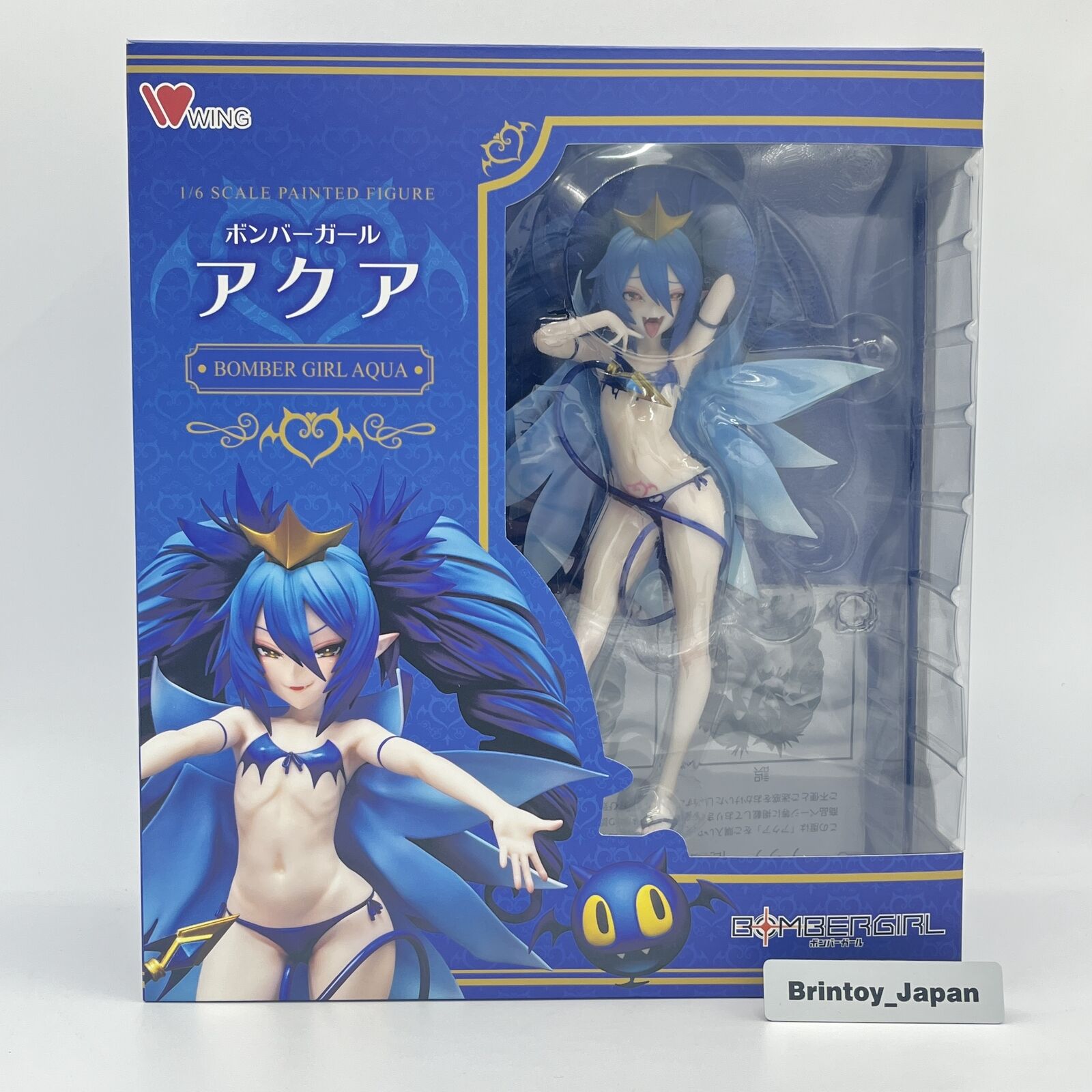 Wing Bomber Girl Aqua 1/6 Scale ABS PVC Painted Figure 14cm Unopned Box damage