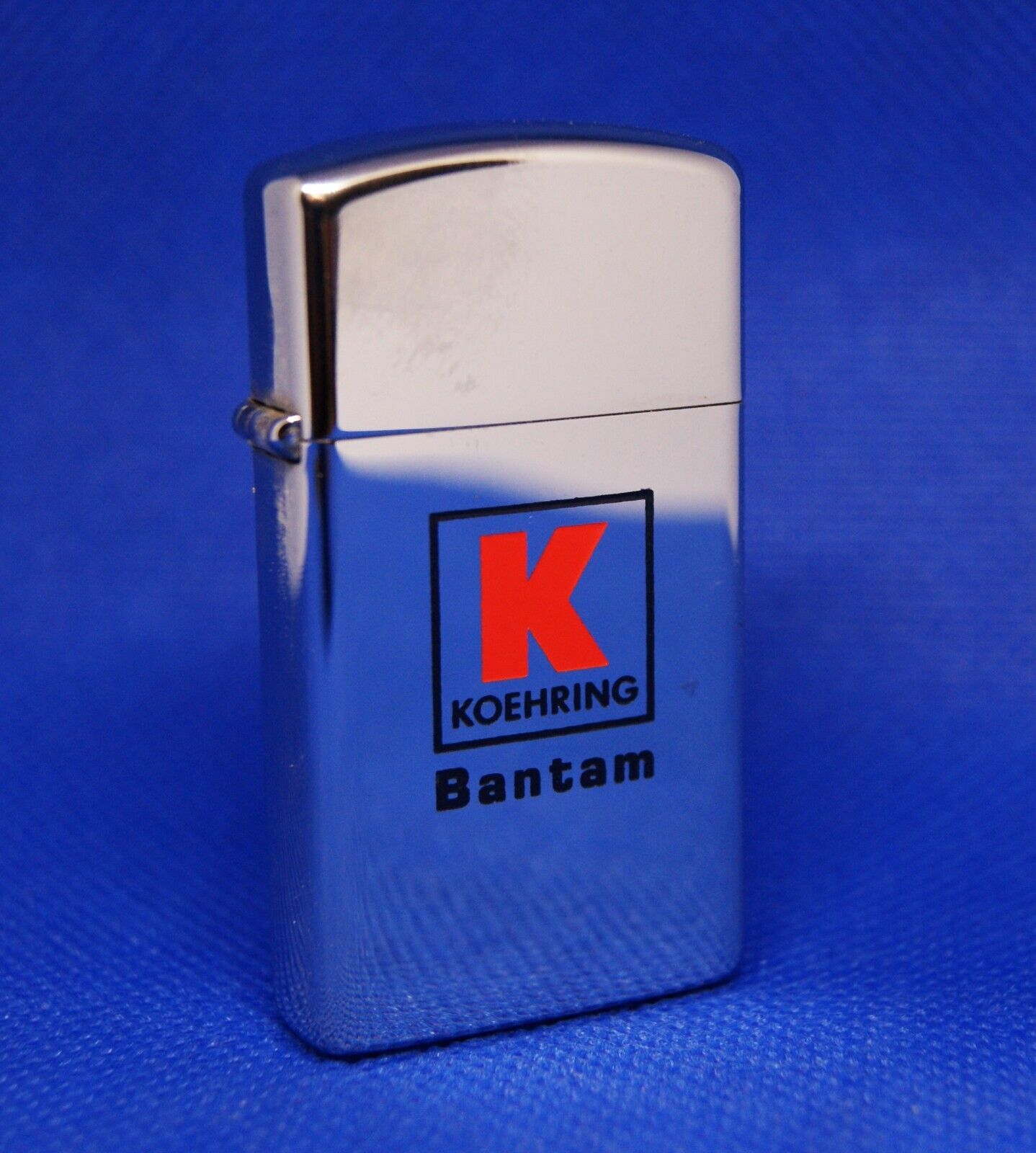 Vintage 1975 Koehring Bantam Zippo Slim Lighter NOS Original Box