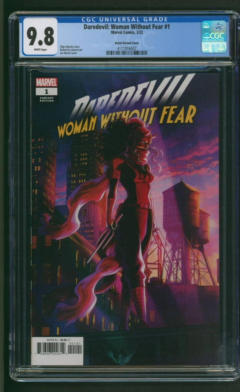 Daredevil Woman Without Fear # 1 Bartel 1:50 Variant CGC 9.8 Marvel Comics 2022