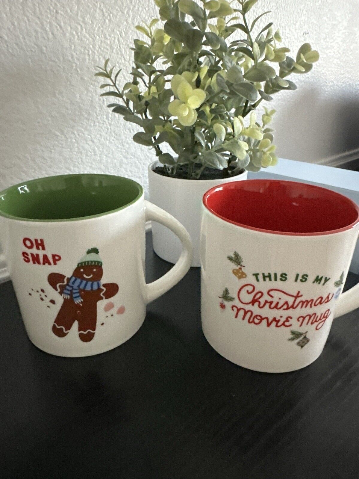 NEW Target Wondershop Christmas Mugs Large Gingerbread Man Movie Set 2 Coffee