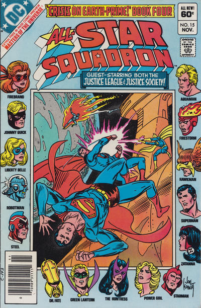 All-Star Squadron #15 (Newsstand) FN; DC | Crisis on Earth-Prime 4 - we combine