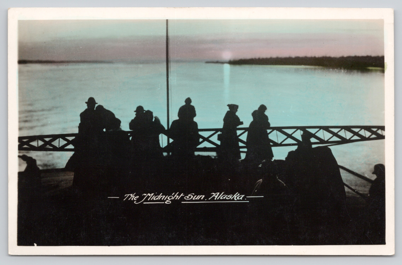 RPPC Alaska, The Midnight Sun, Hand Tinted Vintage Postcard A219