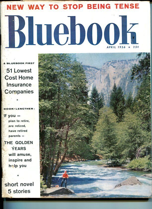 PULP:  BLUE BOOK PULP-APRIL-1956-G-PAXTON DAVIS-RICHARD WORMSER-TIMOTHY FULLER G