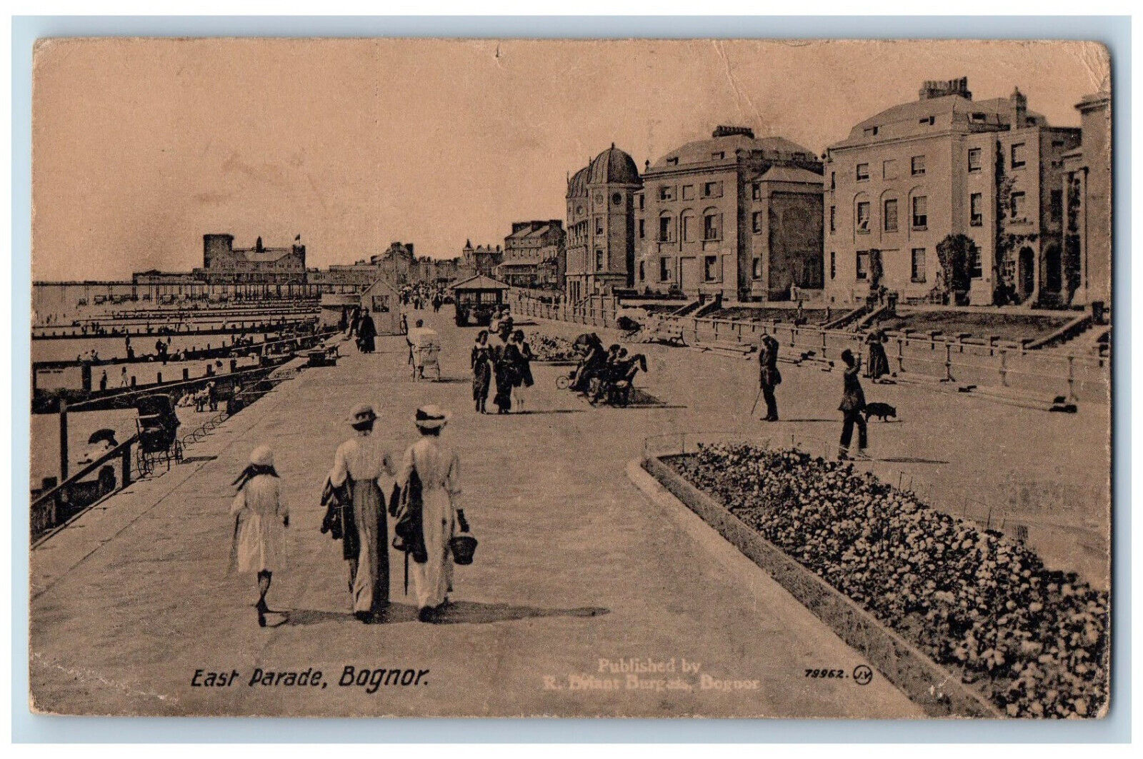 Bognor Regis West Sussex England Postcard East Parade 1918 Antique Unposted