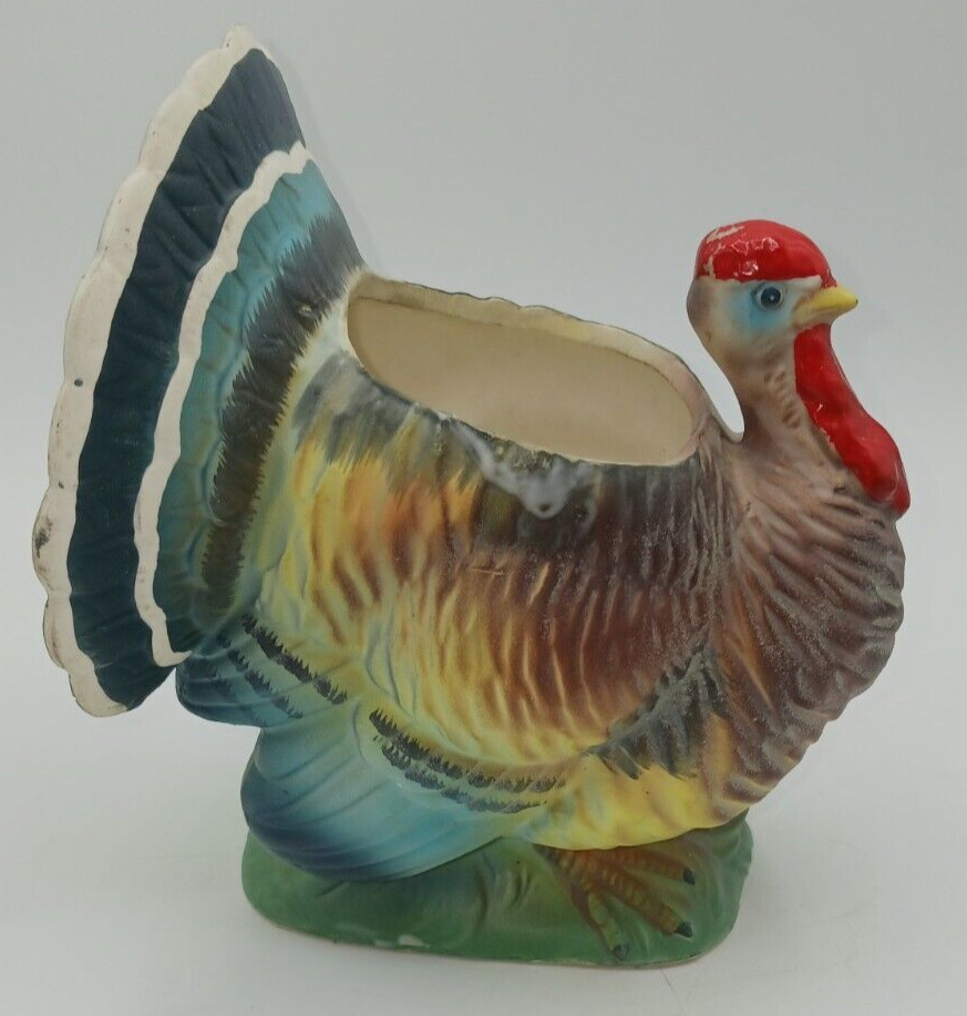 Vintage Relpo 5293 Turkey Planter Made In Japan