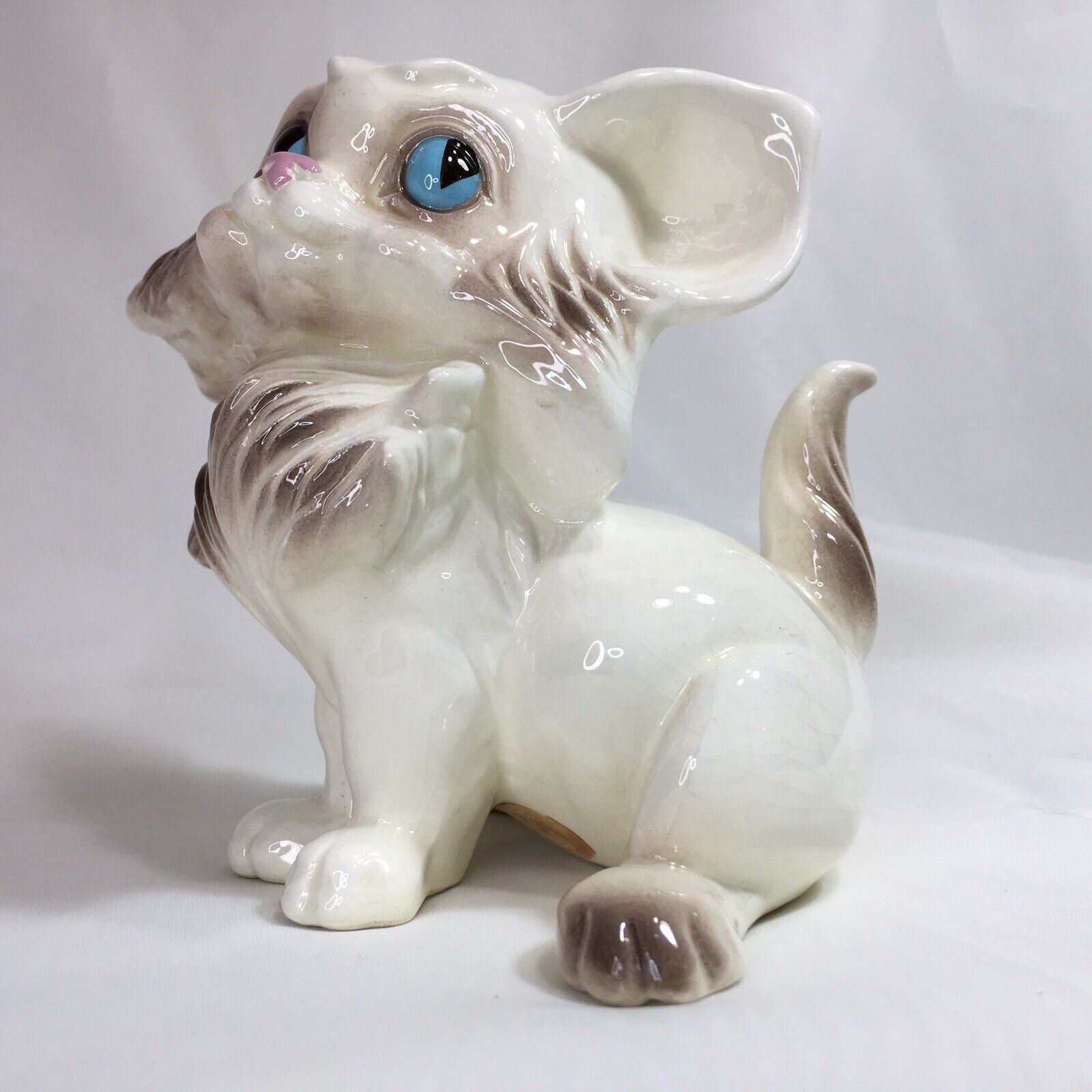 5.5” Freeman & McFarlin Cat, Kitten Figurine, Vintage Glazed Porcelain ❤️