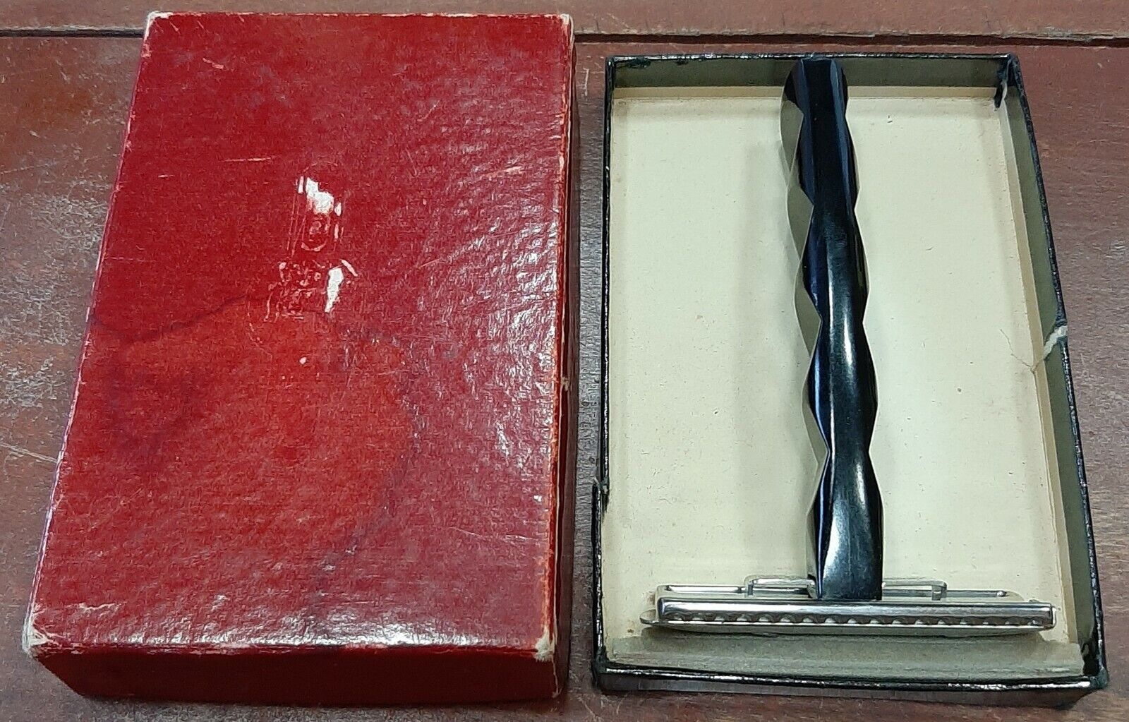 Vintage Durham Uplex razor with ORIGINAL box