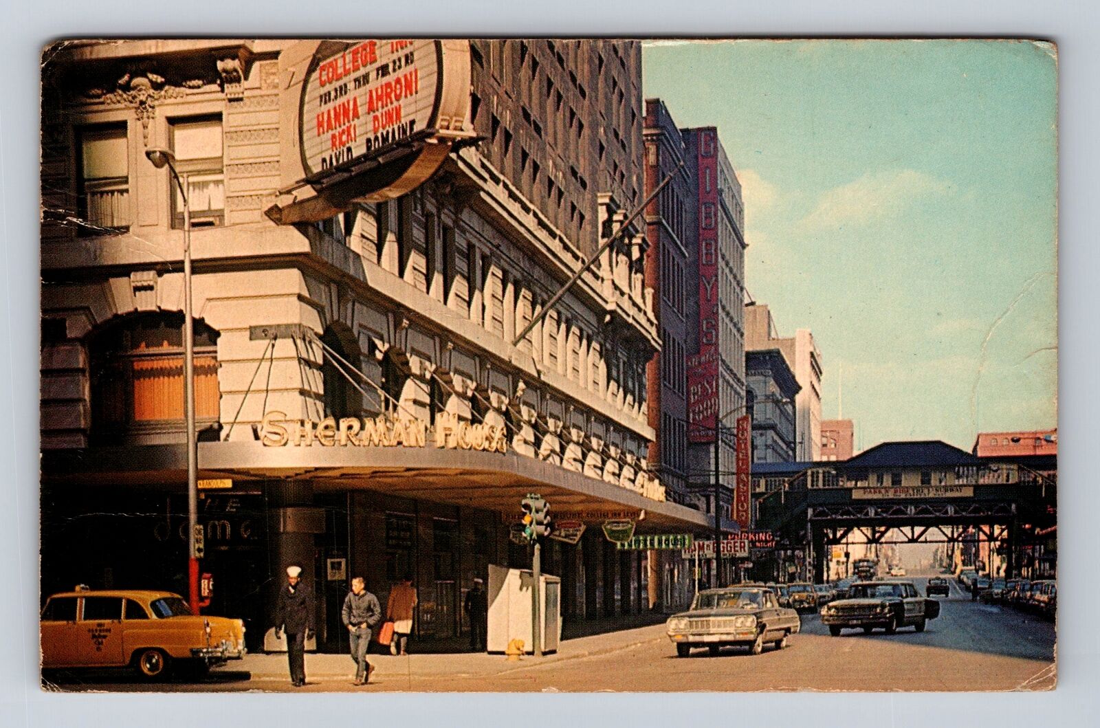 Chicago IL-Illinois, Sherman House Hotel Restaurant Advertising Vintage Postcard