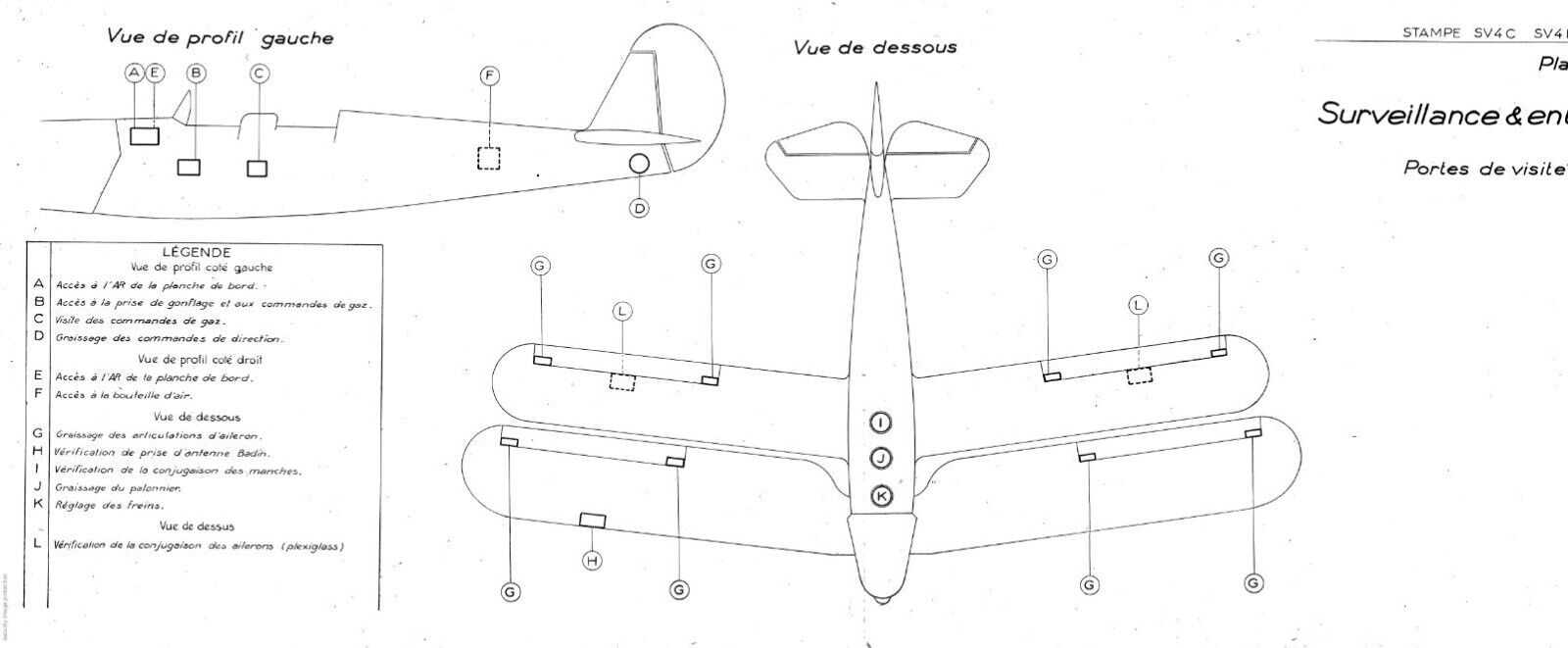 STAMPE SV4 SV-4C SV-4B Biplane Technical Manual period archive PDF RARE 1947