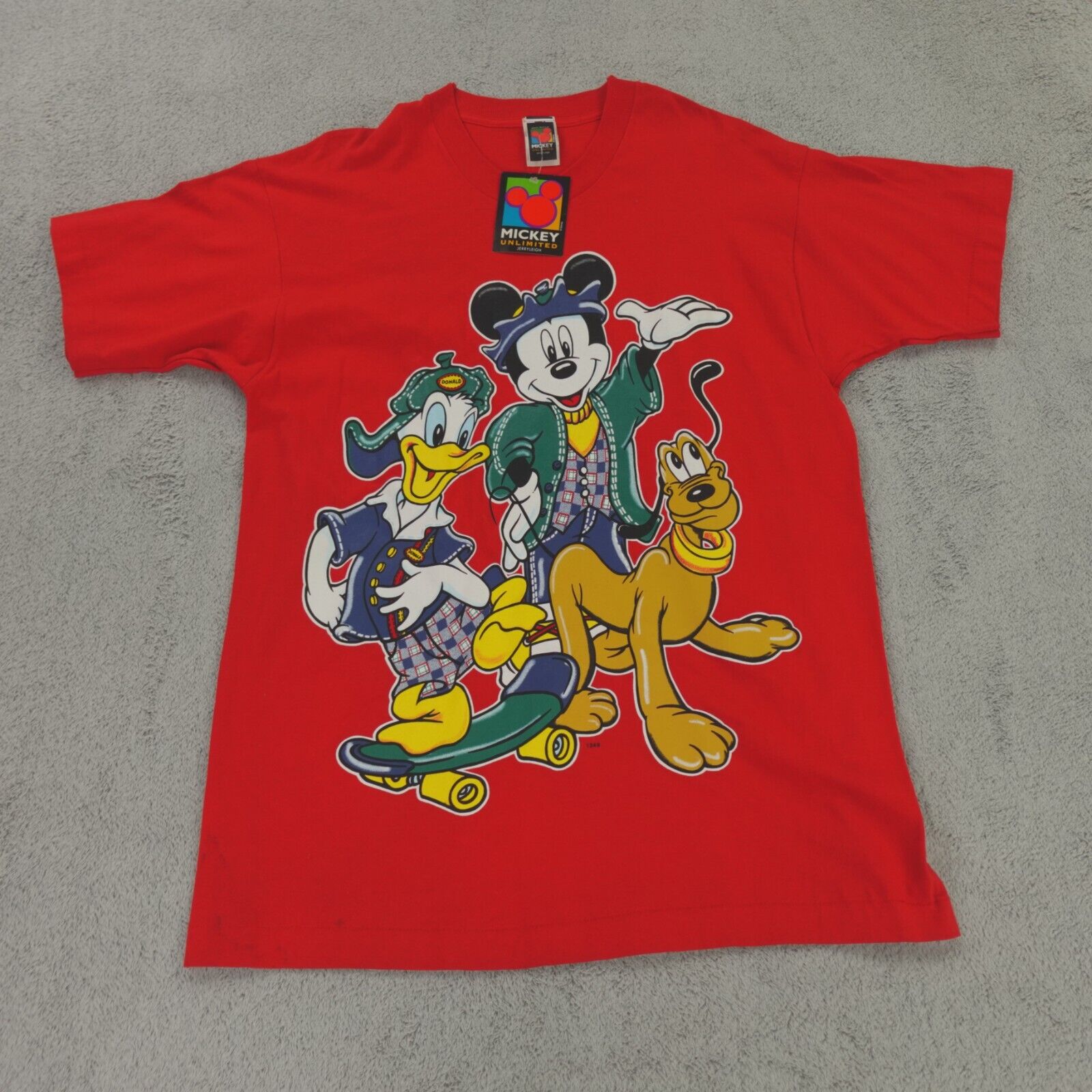 Mickey Unlimited Jerry Leigh Shirt Adult XL Red Disney Vintage 90s Single Stitch