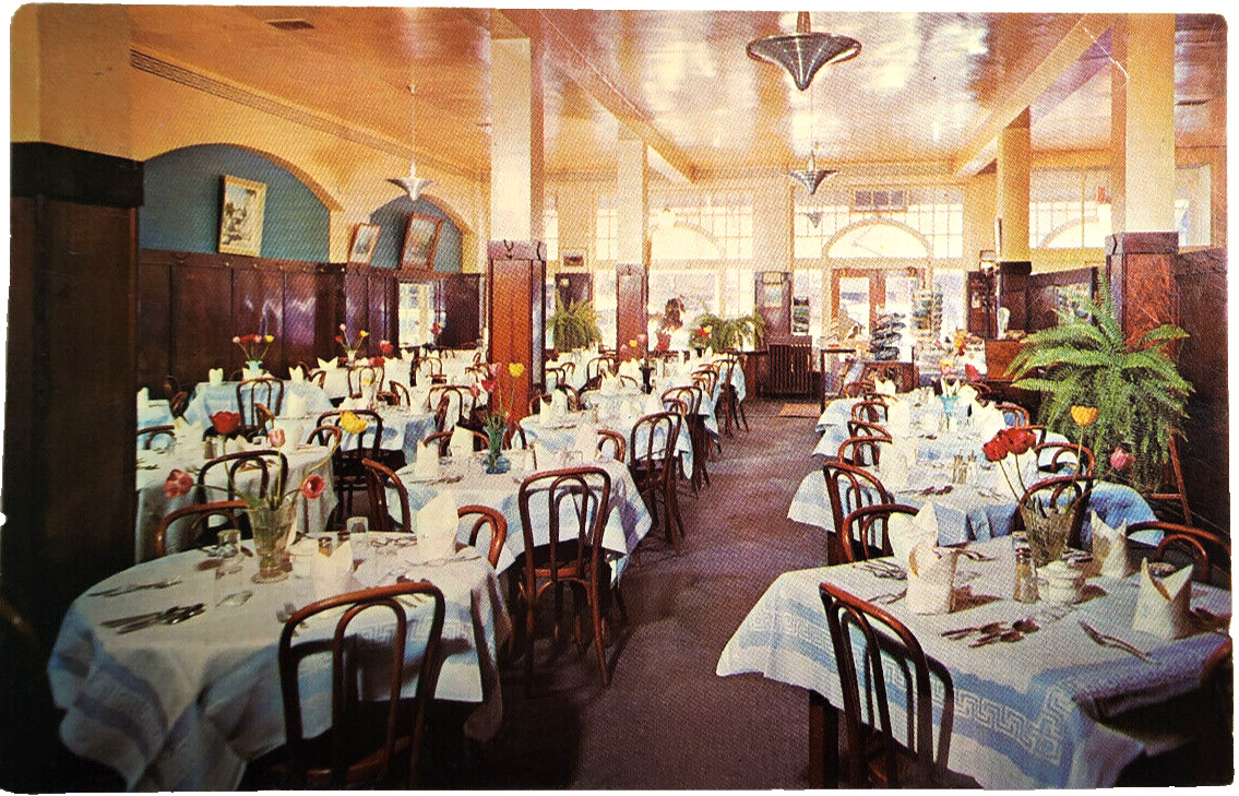 Banff, Alberta Canada ~ Elite Cafe Interior 1963 Roadside Postcard