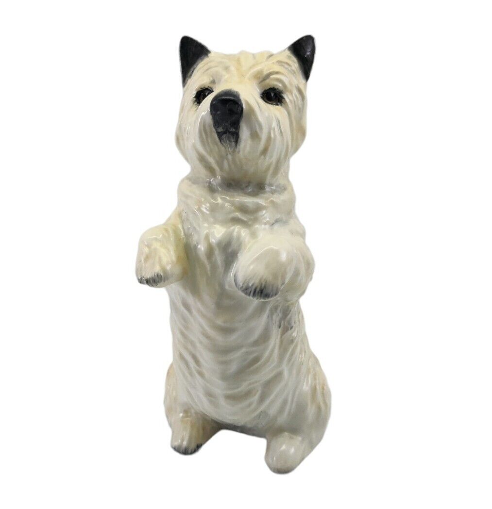 Vintage Coalport England Bone China White Terrier Dog Figurine Standing
