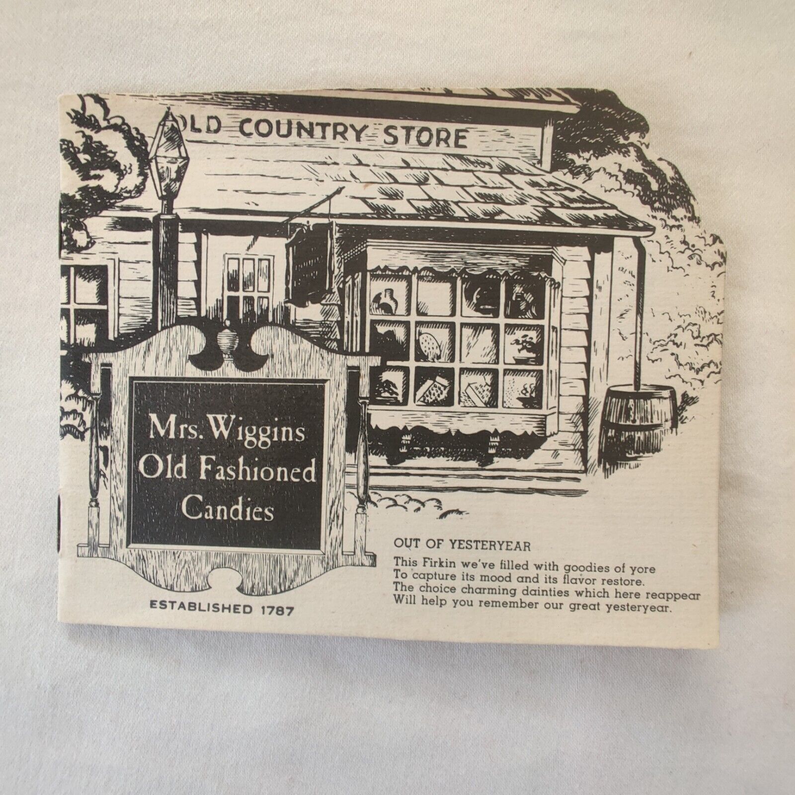 Vintage MA Hotel Northampton Mrs.Wiggins Old Tavern Country Store Booklette 6pgs