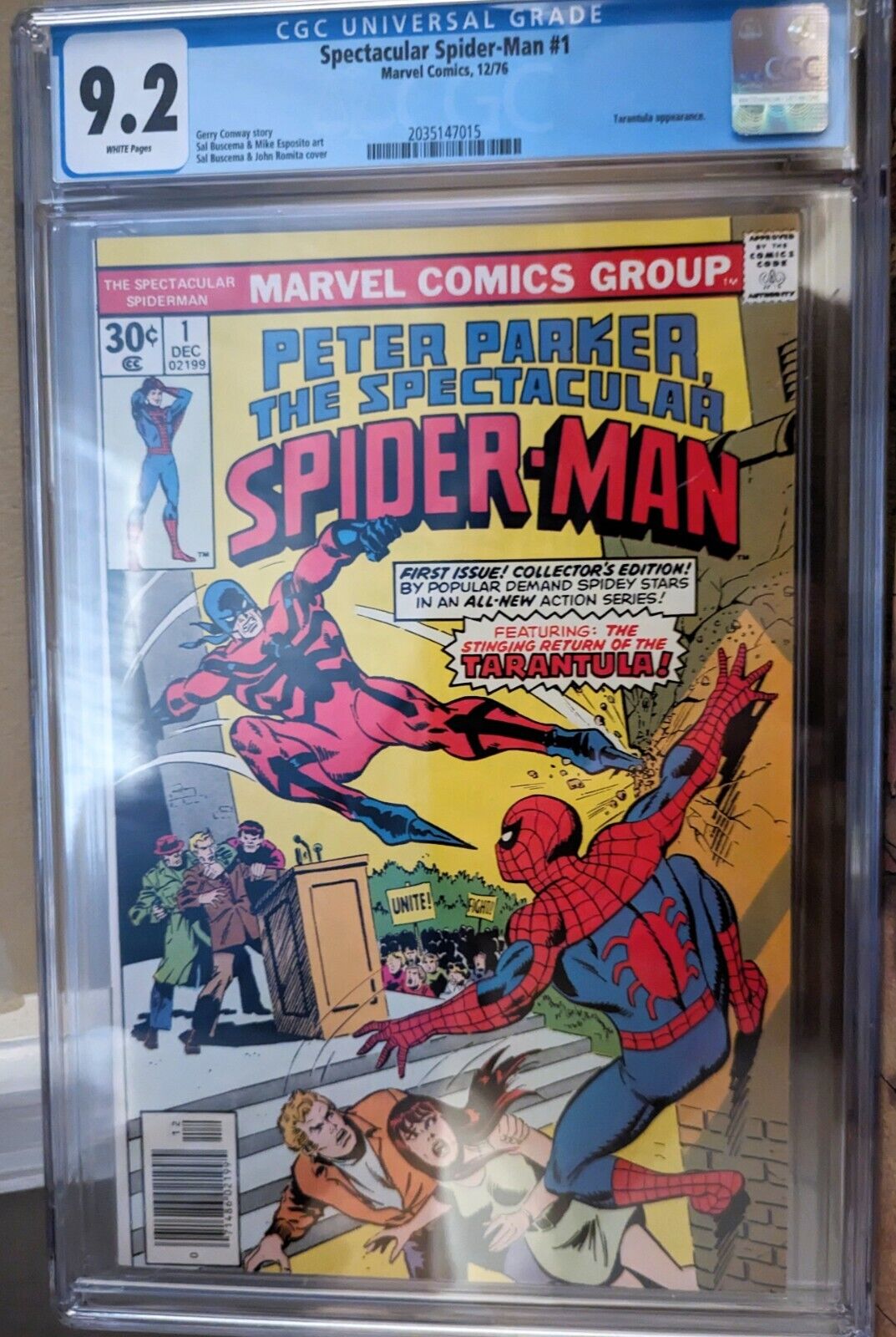 Spectacular Spider-Man #1 Marvel 1976 CGC 9.2