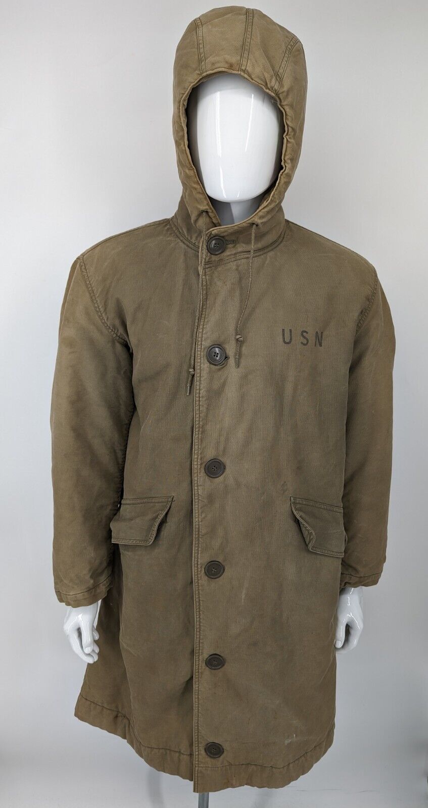 Vintage 1940’s WW2 USN Jacket Parka Military Alpaca Fur Navy Size 40?