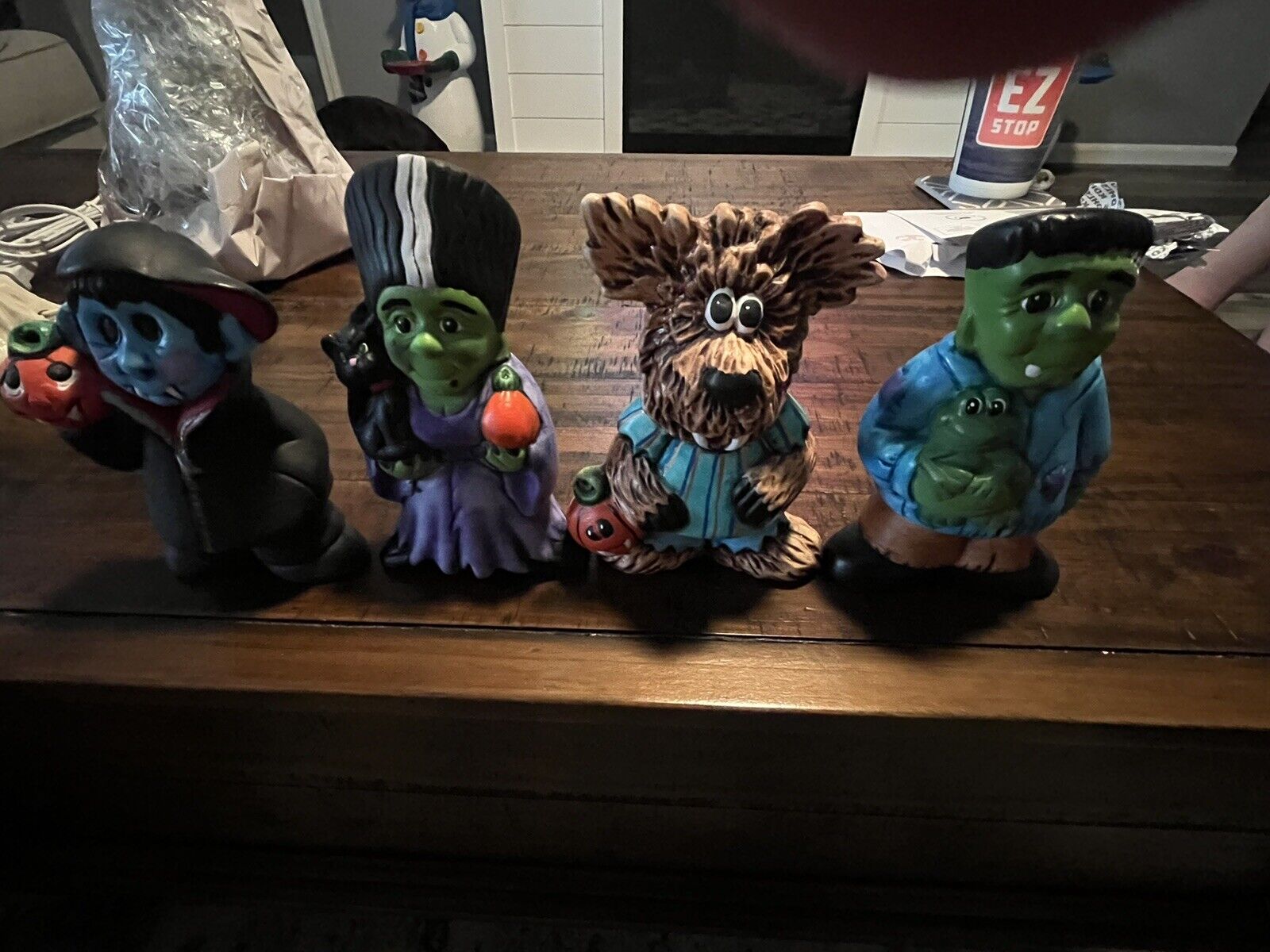 4 Small Ceramic Halloween Figures