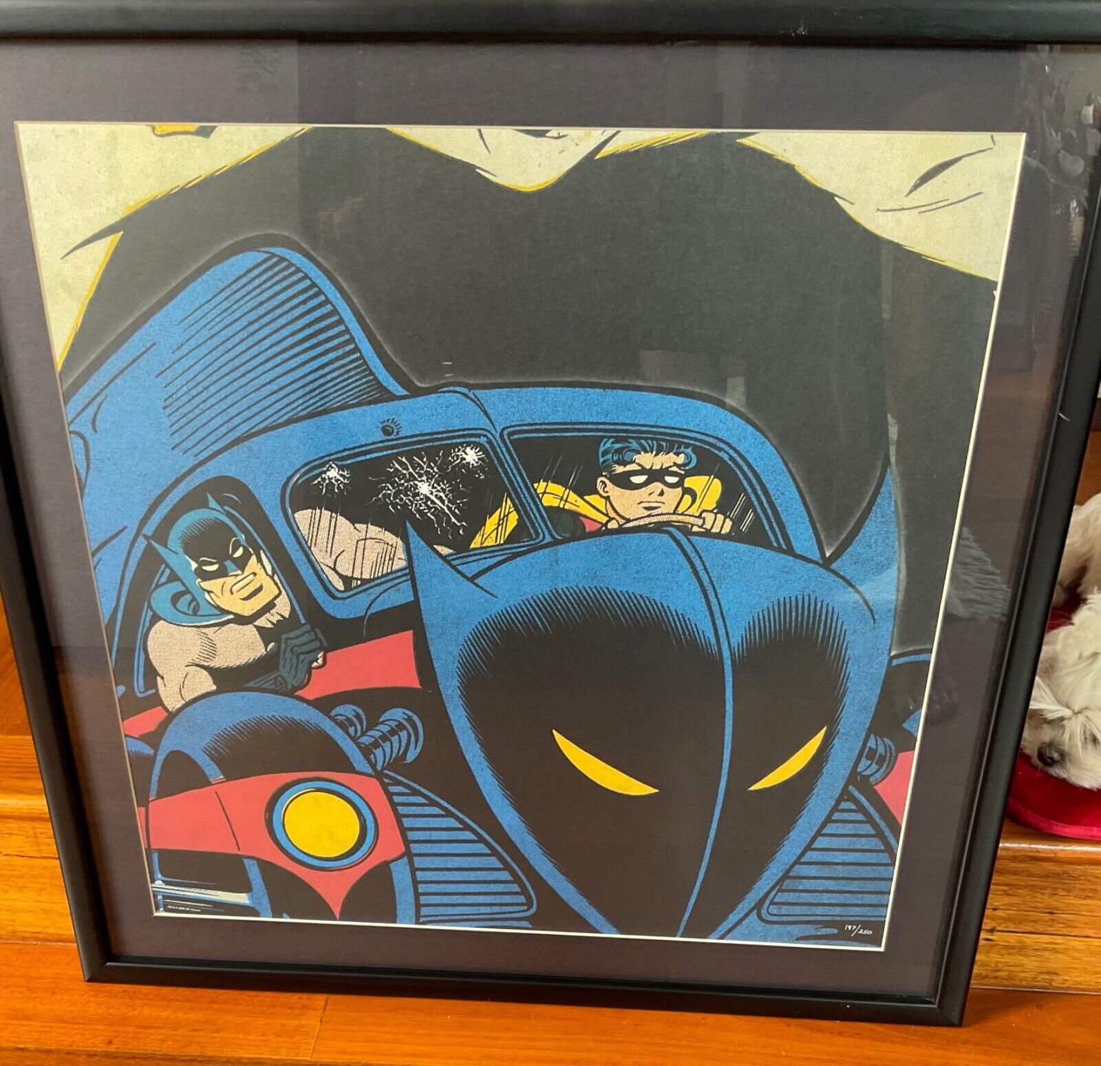 WARNER BROS. LIMITED EDITION FINE ART PRINT BATMAN AND ROBIN: ISSUED 2000 1940'S
