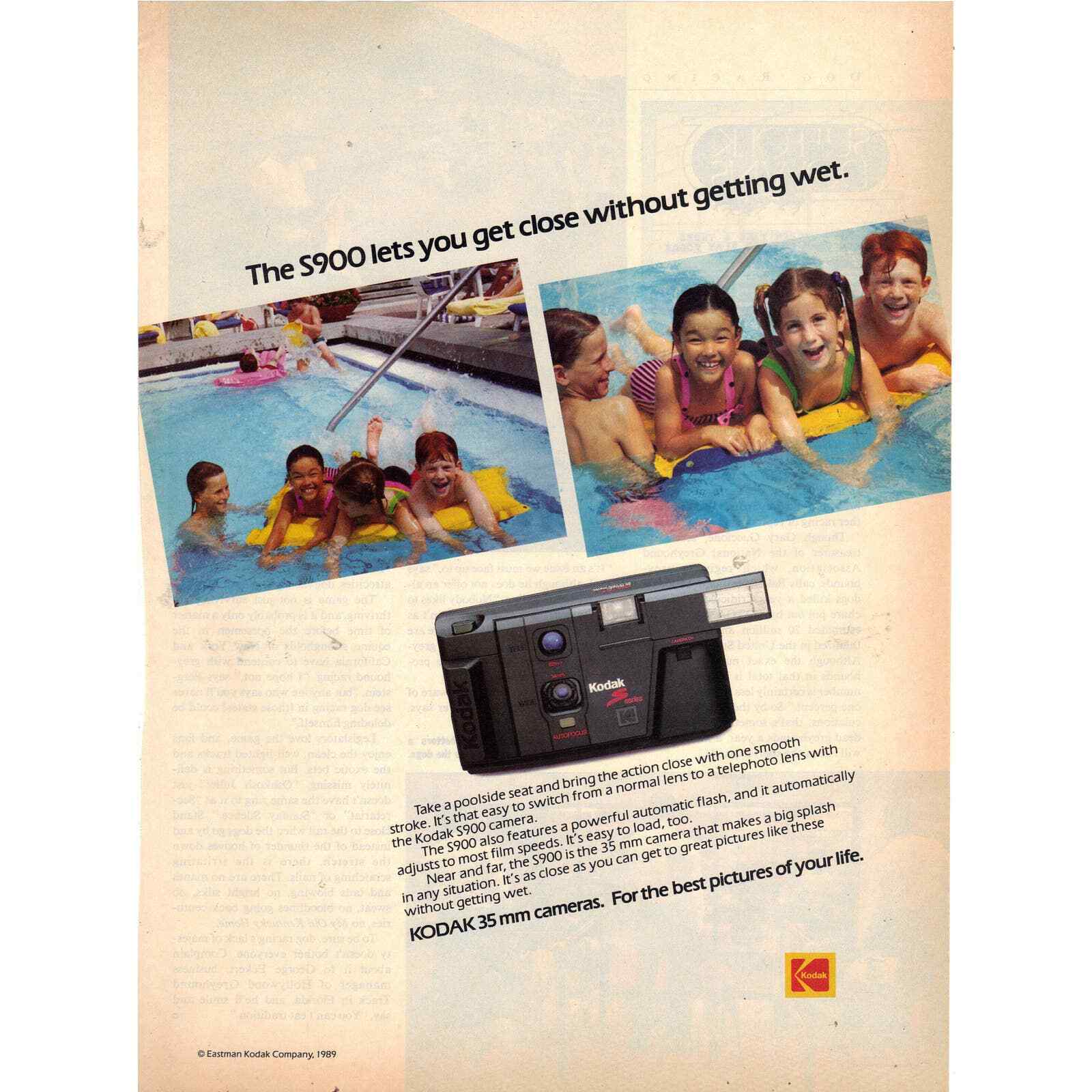 Vintage 1989 Print Ad for Kodak S900 Camera
