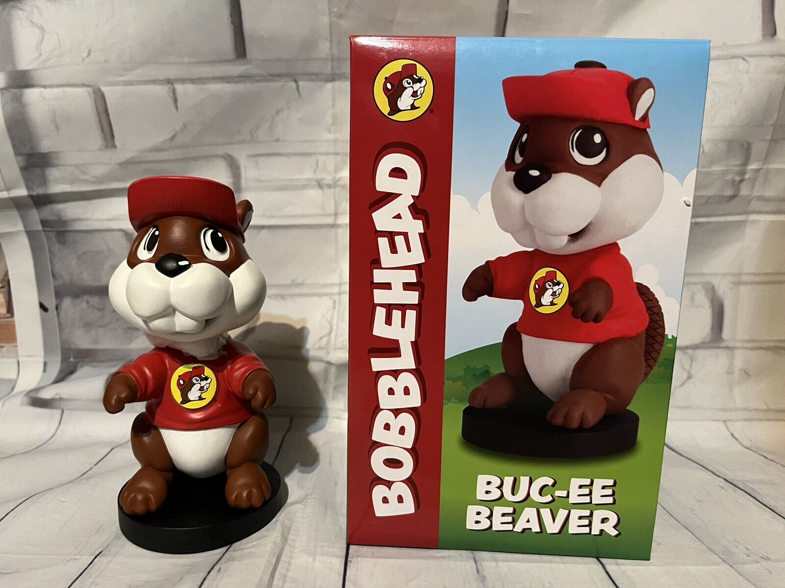 Buc-ee’s Beaver  Gas Station Bobblehead Mascot 6.5” Tall NIB Resin