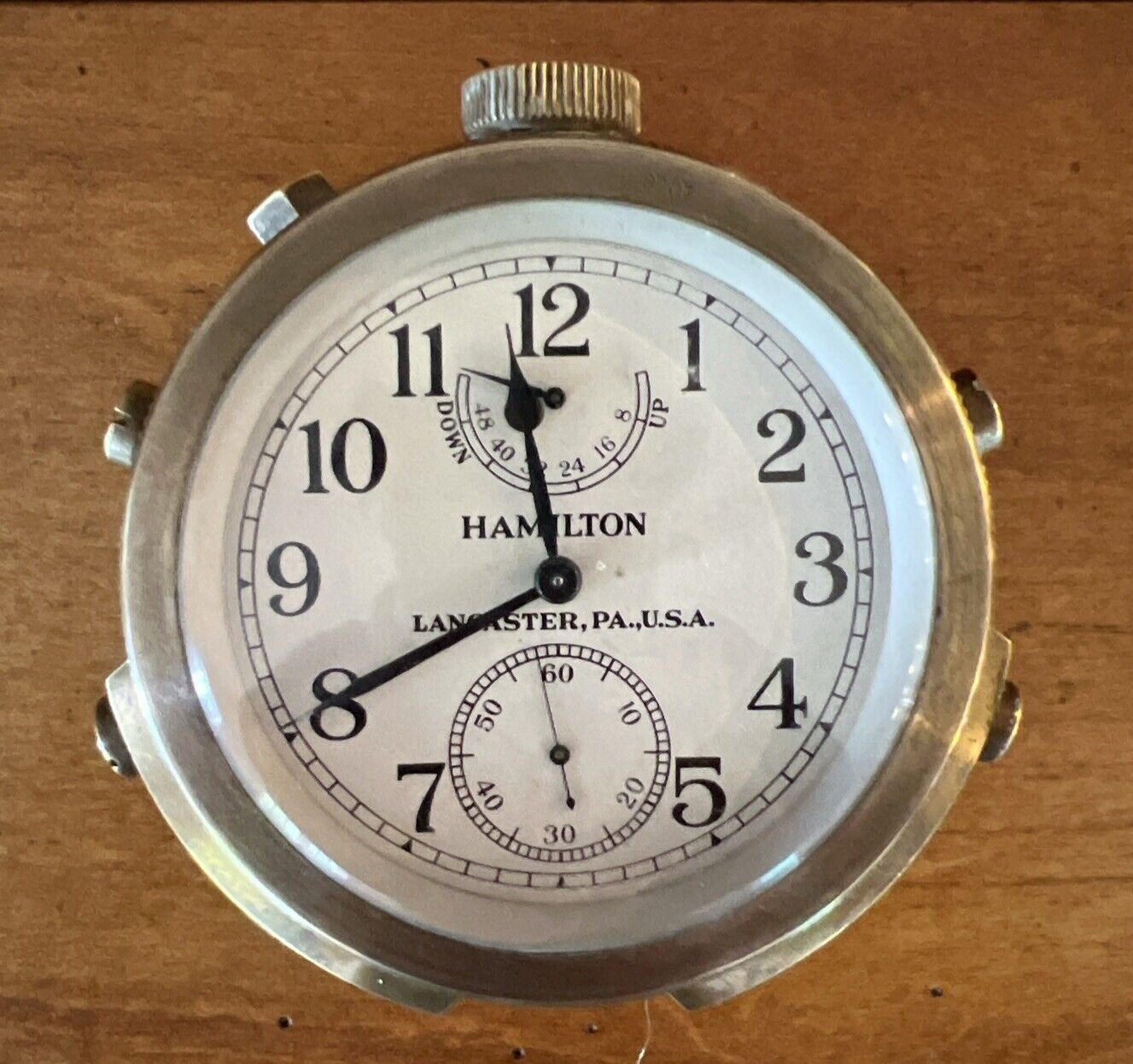 1943 Hamilton Model 22 US Naval Clock WW2 Era Bureau Of Ships STILL RUNNING