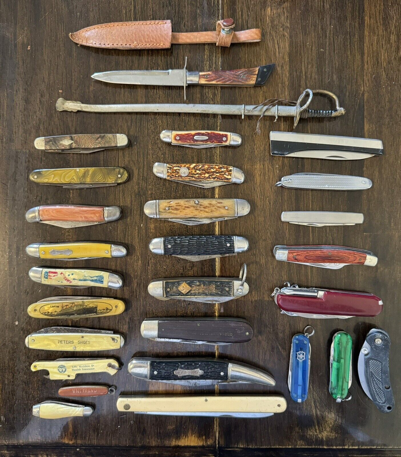 Vintage Lot  Of 27 Assorted Folding Pocket Knives. Most Vintage, Some Modern.