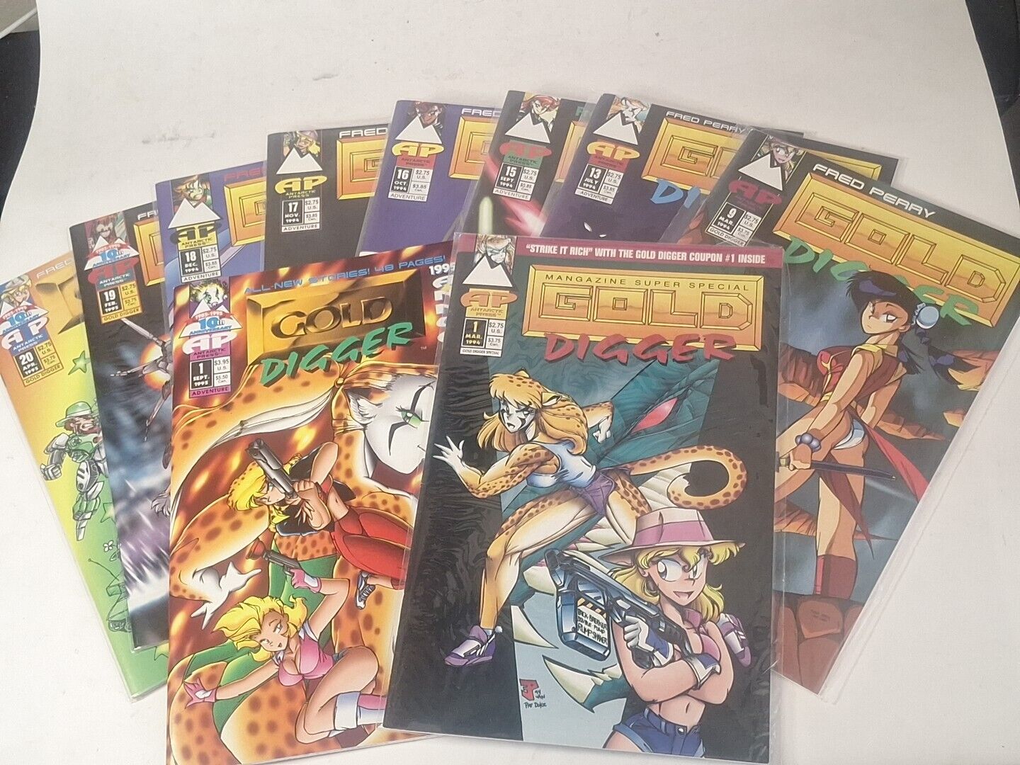 GOLD DIGGER  Comic Book Lot- 1994 Antarctic Press