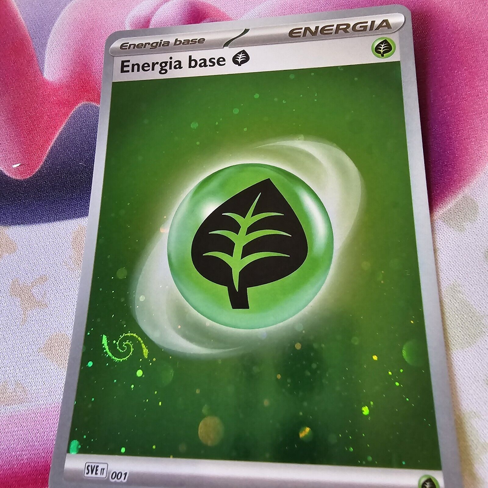Pokemon TCG S&V 151 Holo Grass Energy HD Swirl Galaxy Cosmo Foil