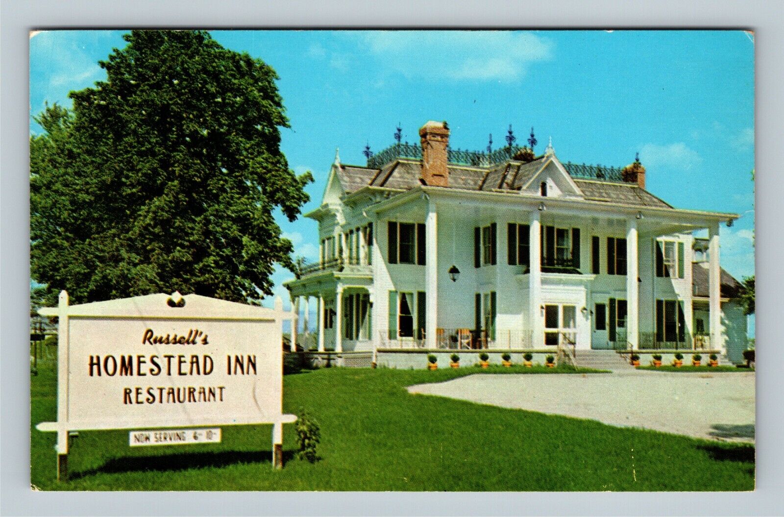 Milan OH, Russell\'s Homestead Inn, Ohio Vintage Postcard