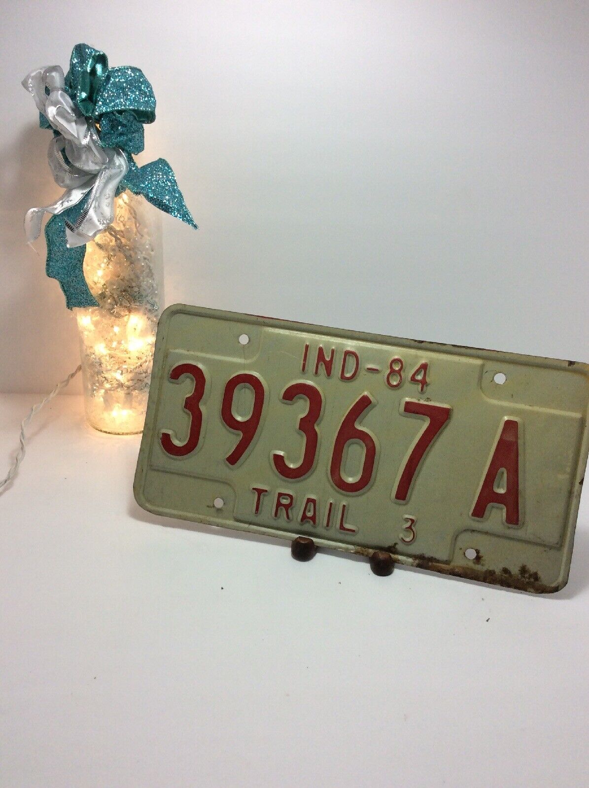 Vintage Indiana License Plate -  - Single Plate 1984