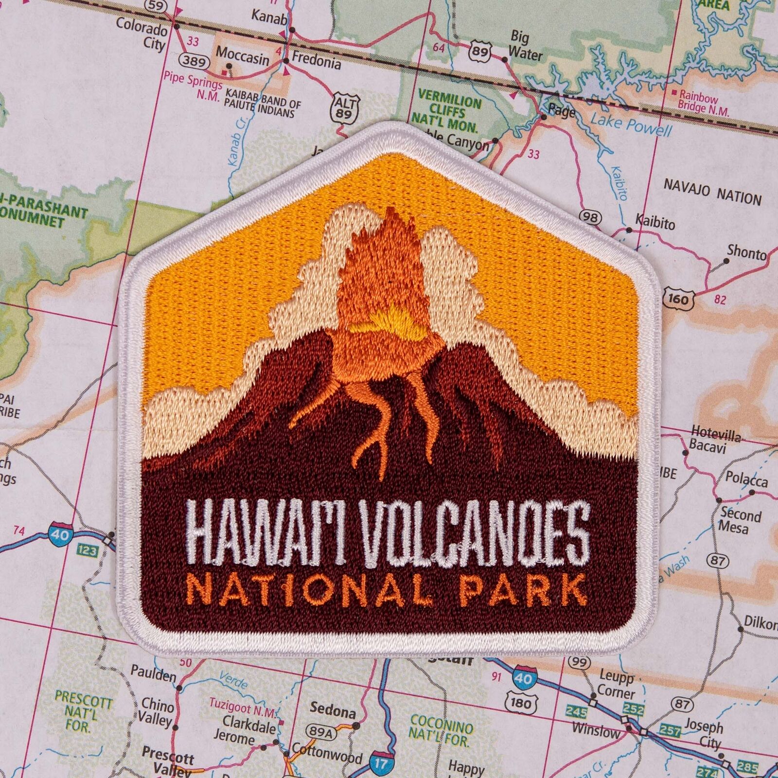 Hawaii Volcanoes Iron on Travel Patch - Great Souvenir or Gift for travellers