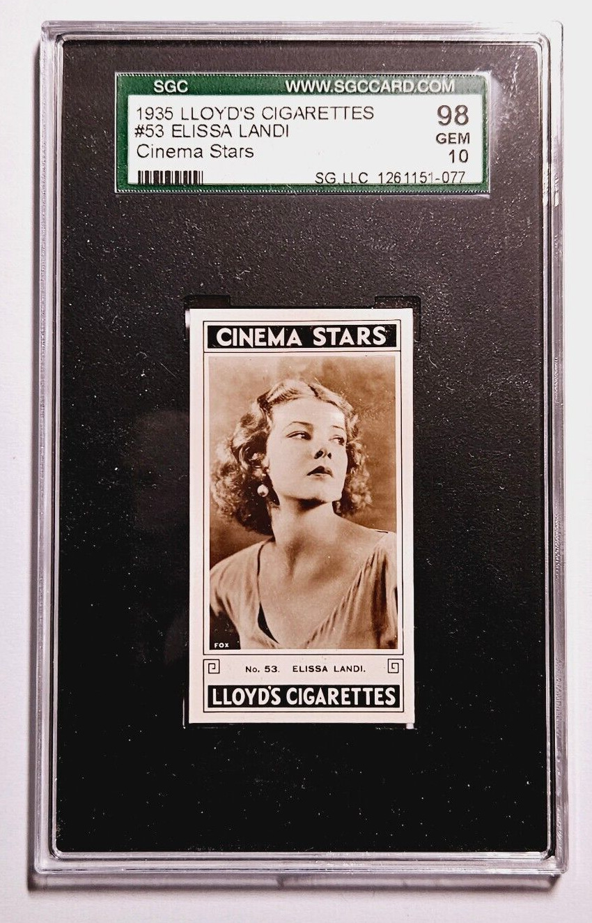 1935 LLOYD'S CINEMA STARS #53 ELISSA LANDI  SGC 10 GEM MINT
