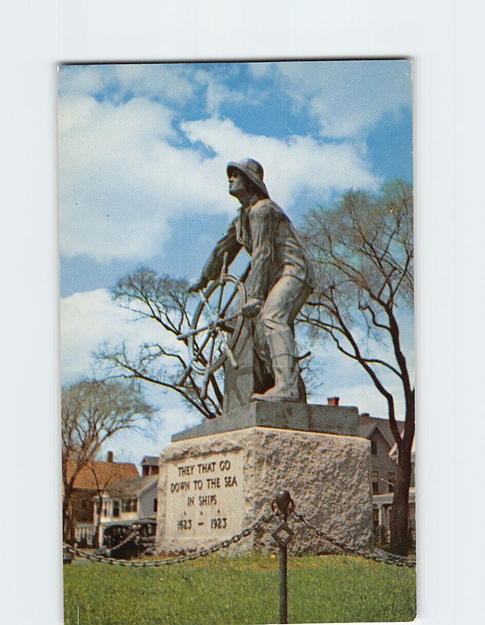Postcard Statue of the Mariner Gloucester Massachusetts USA